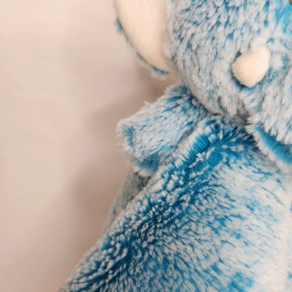 Animal Adventure Elephant Lovey Baby  Security Blanket Blue White Frosted12 x 13